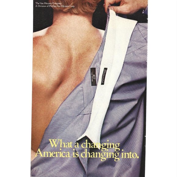 Van Heusen Men Shirt Fashion Button Down Classic 1980s Vintage Print Ad - Picture 1 of 4